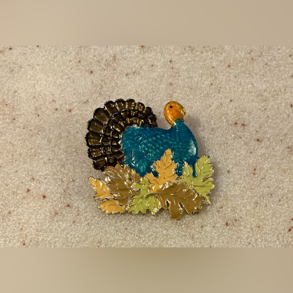 Colorful Turkey Brooch